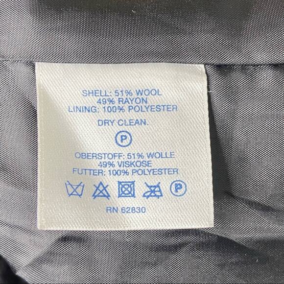 Lands’ End Black Wool Blend Full Zip Jacket Women's Size 10 - Picture 8 of 9